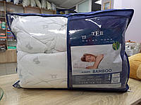 Одеяло "BAMBOO" полуторное тёплое белое стеганое (ТЕП)
