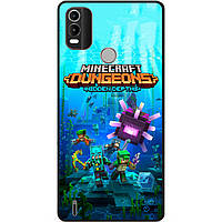 Силіконовий чохол бампер для Nokia C21 Plus з малюнком Майнкрафт Minecraft