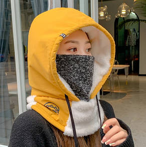 Шапка Jsstore Капюшон з маскою One size Жовта, фото 3