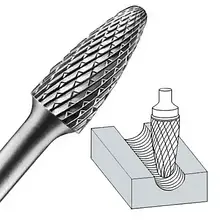 Борфрези сфероконічна (парабола) - тип F