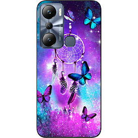 Чохол силіконовий Case для Infinix Hot 20i з картинкою Метелики та оберег