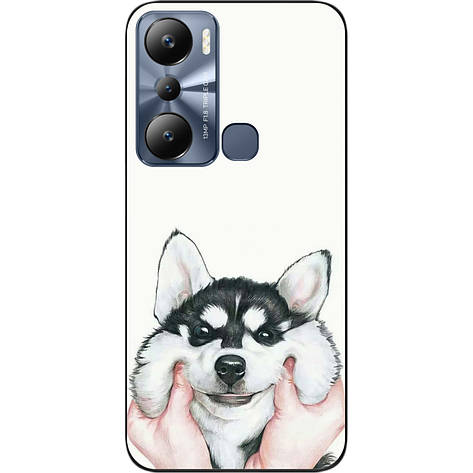 Бампер силіконовий Case для Infinix Hot 20i з малюнком Хаскі, фото 1