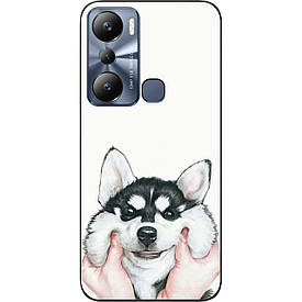 Бампер силіконовий Case для Infinix Hot 20i з малюнком Хаскі