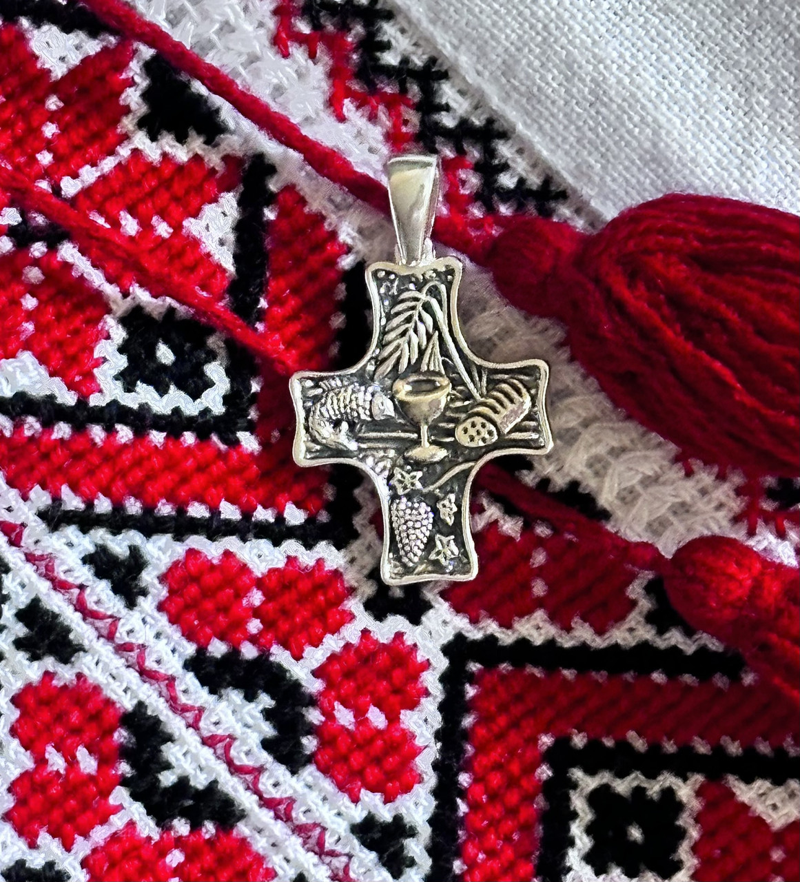 Срібна підвіска "Згарда благополуччя" чернена