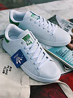 Кроссовки ADIDAS STAN SMITH J (Бело-зеленые)