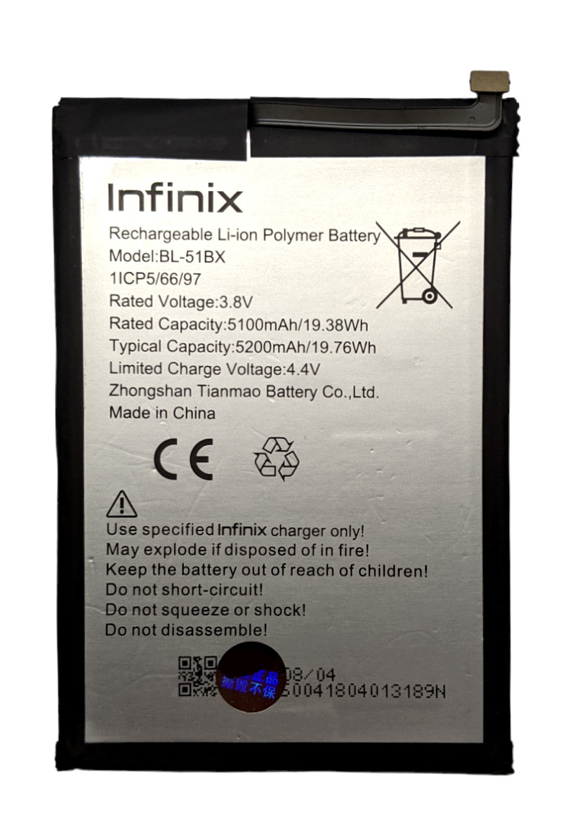 Акумулятор BL-51BX - Infinix Hot 10 /Hot 11 /Note 8 /Note 8i, 5200 mAh, фото 1