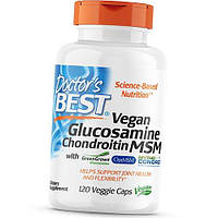 Веганский Глюкозамин Хондроитин МСМ Vegan Glucosamine Chondroitin MSM Doctor's Best 120вегкапс (03327014)