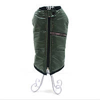 Куртка утепленная на плохую погоду для питомца Жилет для собак Zoo-hunt Спорт зеленый 35х54 см