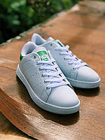 Кроссовки ADIDAS STAN SMITH J (Бело-зеленые)