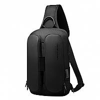 Рюкзак з однією лямкою (крос боді) Mark Ryden MR7219 з USB об'єм 9,2л. Чорний