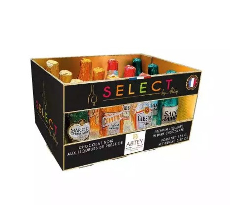Шоколадні пляшечки  з алкоголем  Abtey Select  155 г., фото 1