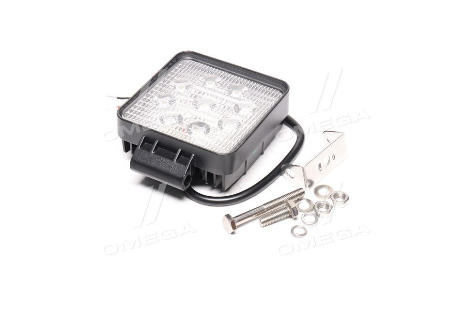 Фара LED квадр. 27W, 9 ламп, 110*164мм, 1800Lm широкий проминь 12/24V 6000K (LITLEDA, JUBANA) 453701038 UA59, фото 1