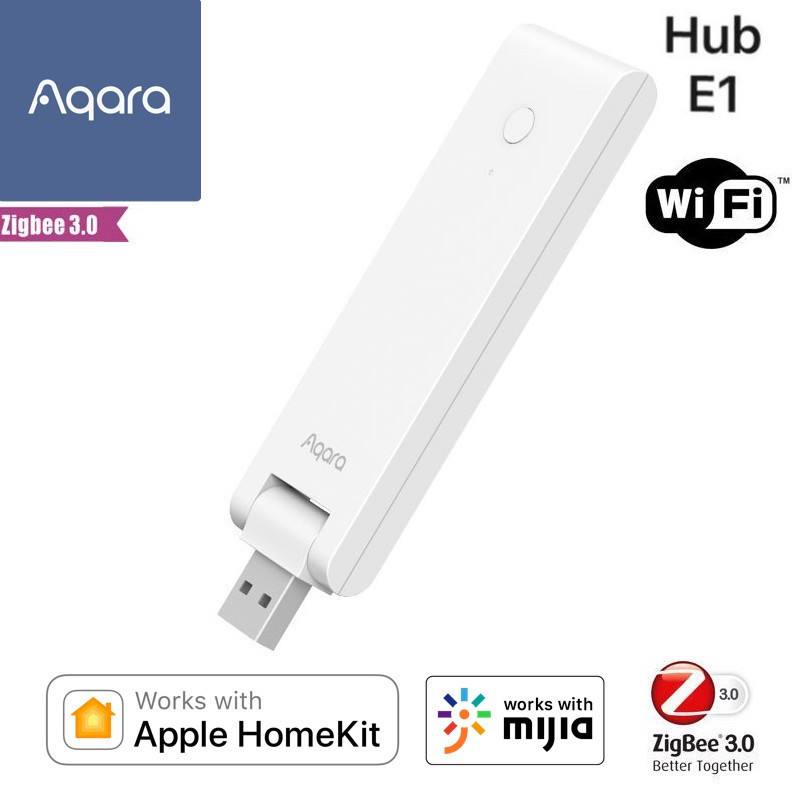 Шлюз для розумного будинку Aqara Hub E1 Gateway Zigbee 3.0 Mini USB Wi-Fi Repeater HomeKit (ZHWG16LM)