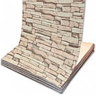 Самоклеюча 3D панель під бежеву катеринославську цеглу в рулоні 3080x700x3мм, фото 2