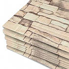 Самоклеюча 3D панель під бежеву катеринославську цеглу в рулоні 3080x700x3мм, фото 3