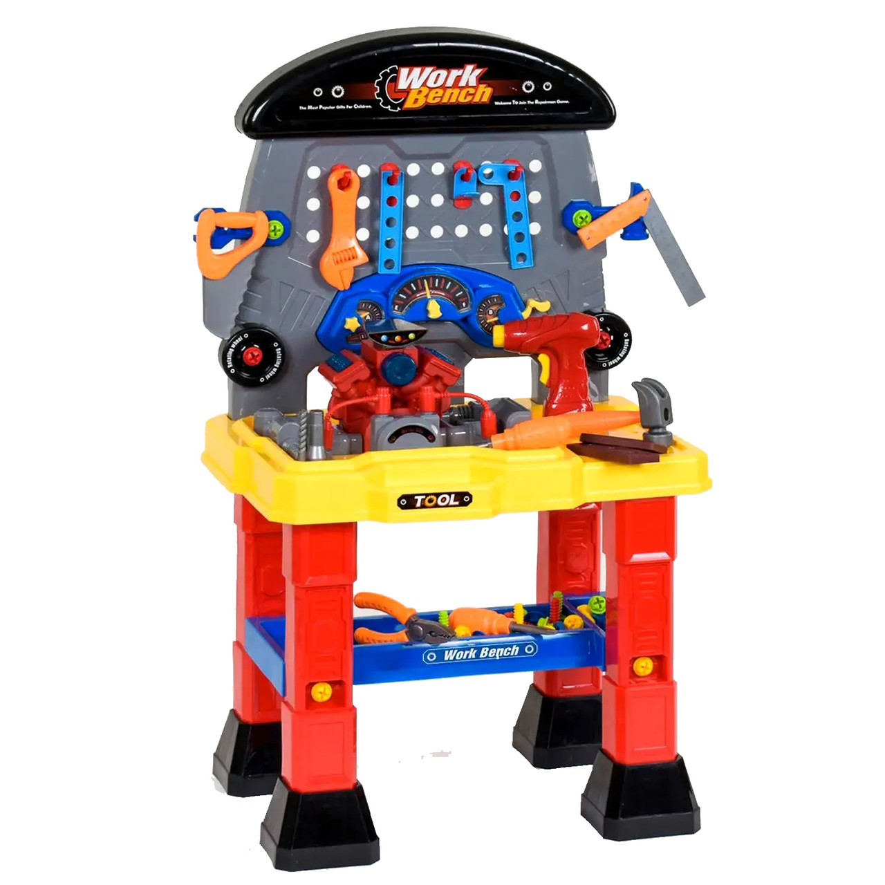 Дитячий ігровий набір інструментів Автомобільний майстер (світловий ефект, дриль на батарейках) 661-413, фото 1
