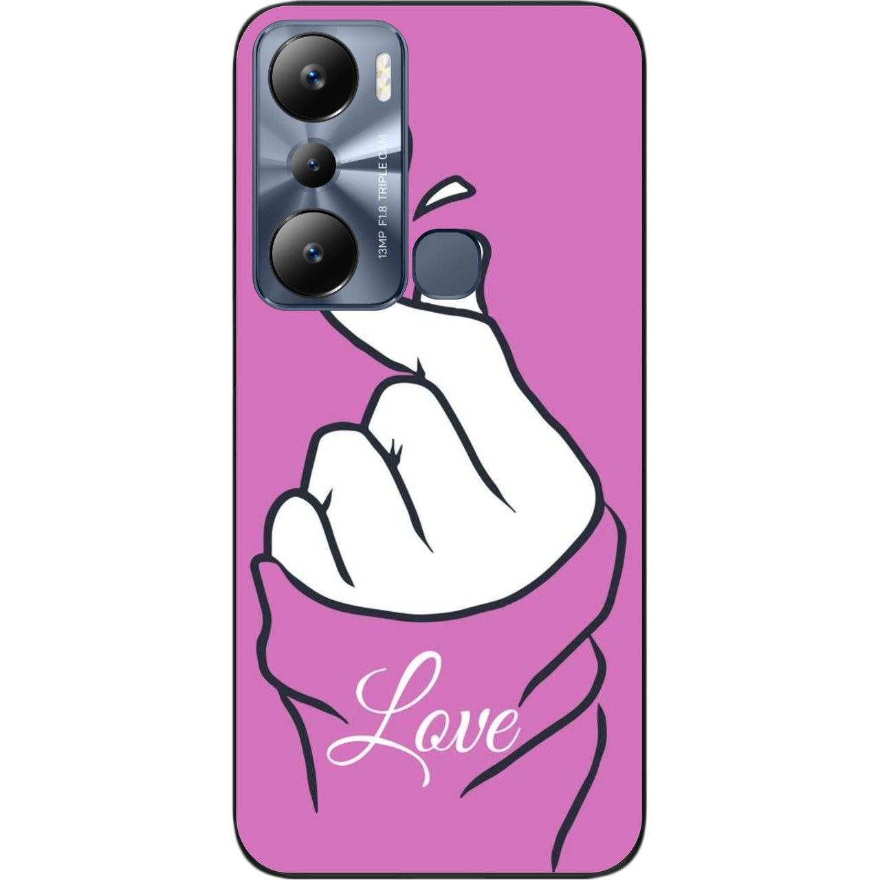 Силіконовий чохол Case для Infinix Hot 20i з картинкою Рука Love