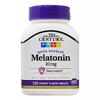 Мелатонин 10 мг 21st Century 120 таблеток вишневый вкус