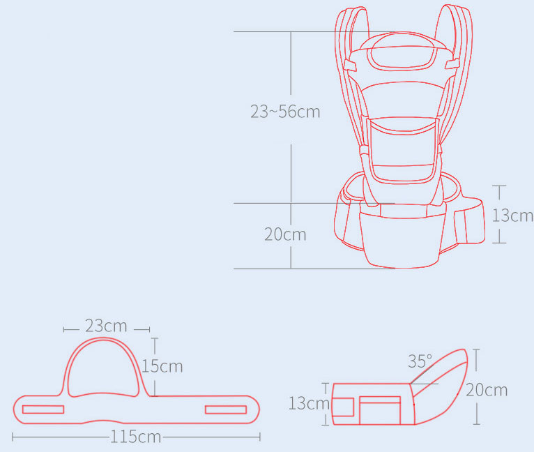 Хипсит Эрго-рюкзак кенгуру переноска Baby Carrier 6 в 1 Джинсовый (n-1419) - фото 3 - id-p2000876436