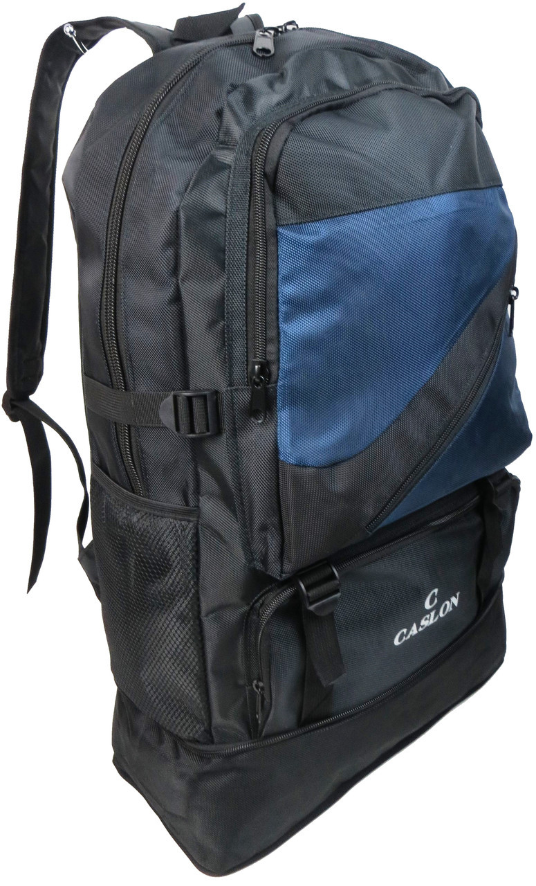 Рюкзак туристический с возможностью увеличения Caslon S9802 40L Черный с синим - фото 2 - id-p2000964824