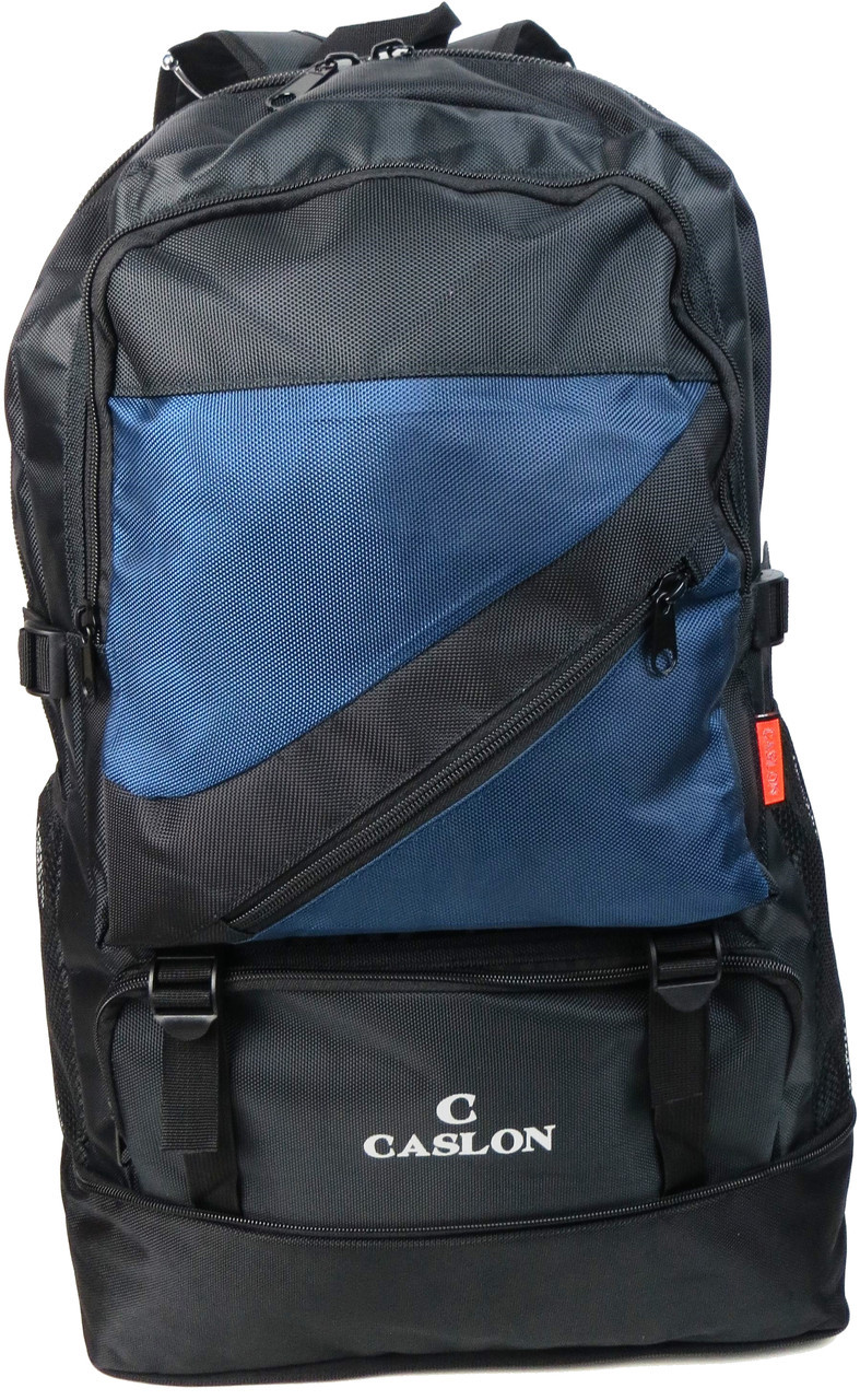 Рюкзак туристический с возможностью увеличения Caslon S9802 40L Черный с синим - фото 3 - id-p2000964824