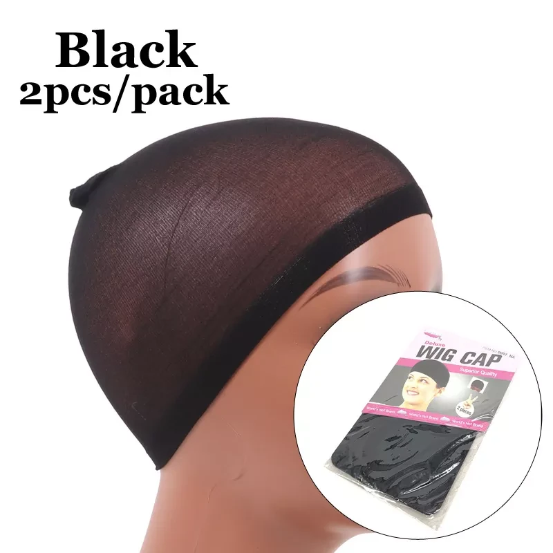 Сіточка шапочка під перуку чорна 2 шт., для фіксації волосся для сну