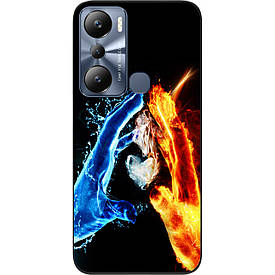 Силіконовий чохол Case для Infinix Hot 20i з картинкою Вода та полум'я