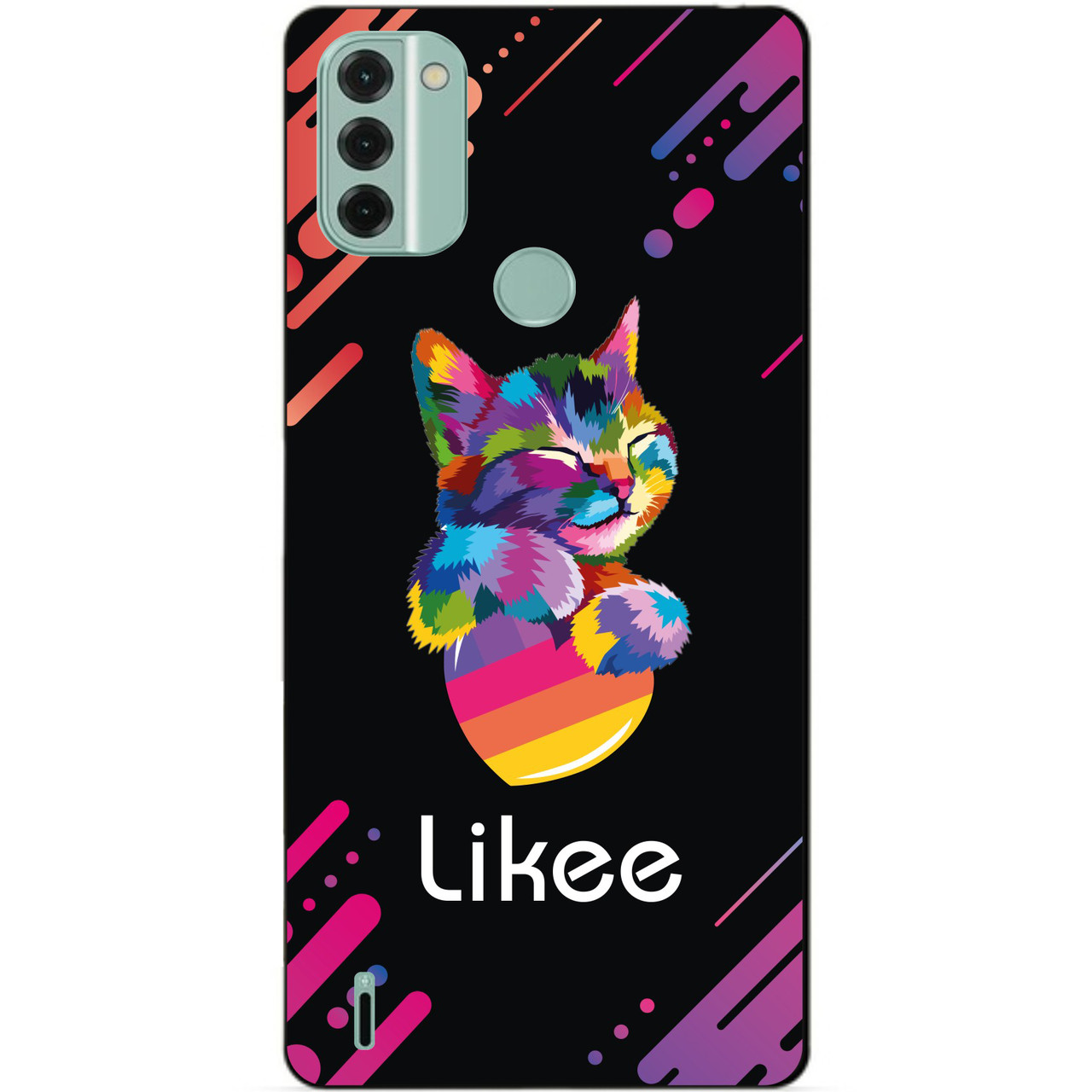 Силіконовий чохол бампер для Nokia C31 з малюнком Likee Лайки