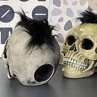 Підсвічник керамічний "Череп Могавк" на Хелловін, Подсвечник "Череп Могавк" на хэллоуин, фото 2