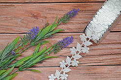 Стрічка ажурна біла Квіти 3.5 см (м)
