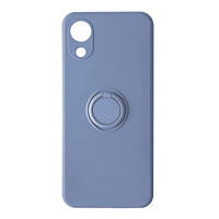 Чехол бампер накладка для Samsung Galaxy A03 Core оригинал с подставкой. Голубой