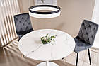 Стіл обідній Espero білий ефект мармуру/чорний Signal, фото 7