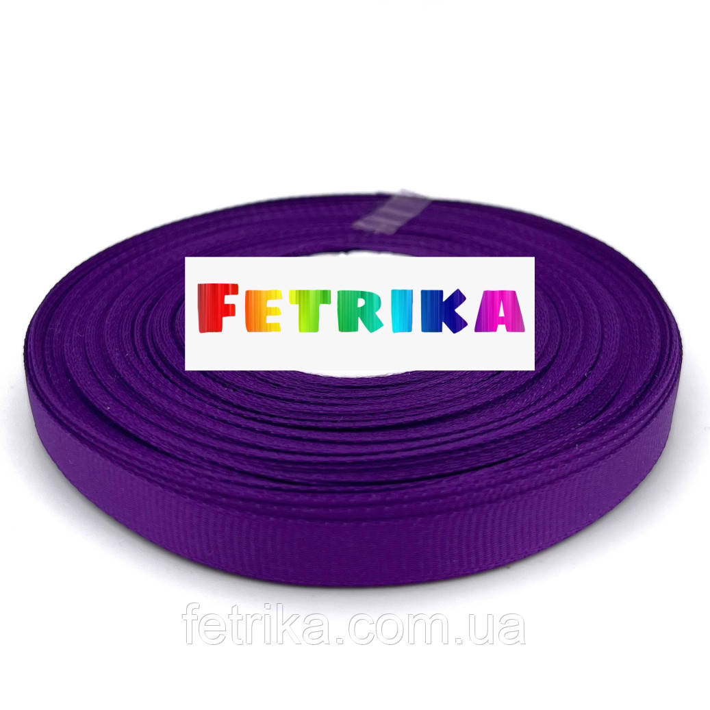 Репсова стрічка однотонна фіолетова 0,9 см, фото 1