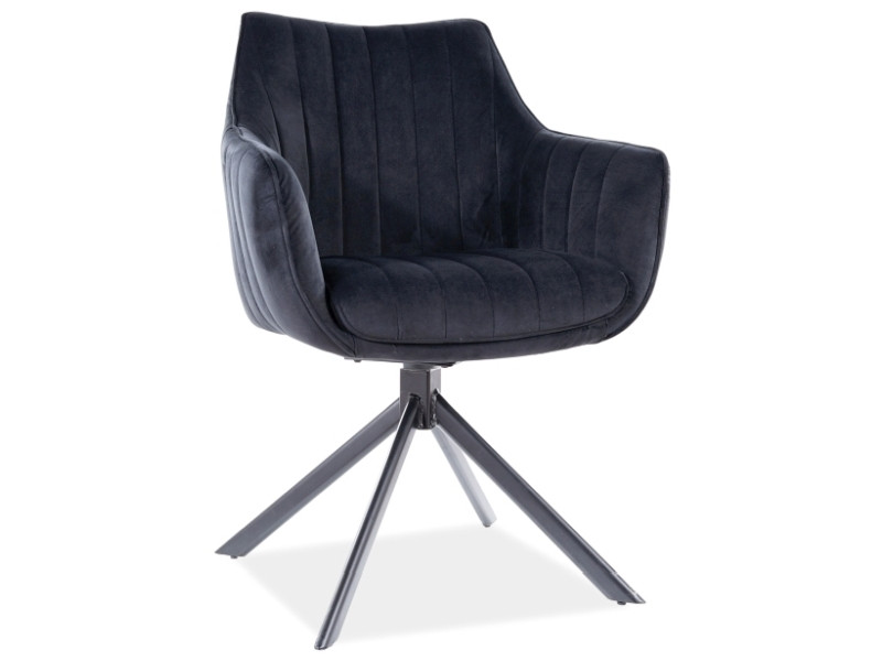 Стілець AZALIA Velvet SIGNAL Bluvel 19 - чорний, фото 1
