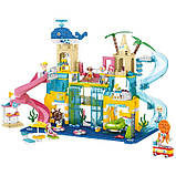Конструктор COGO 4558 Аквапарк для дівчаток, 715 деталей, розмір коробки 49,5×35×7 см., фото 5