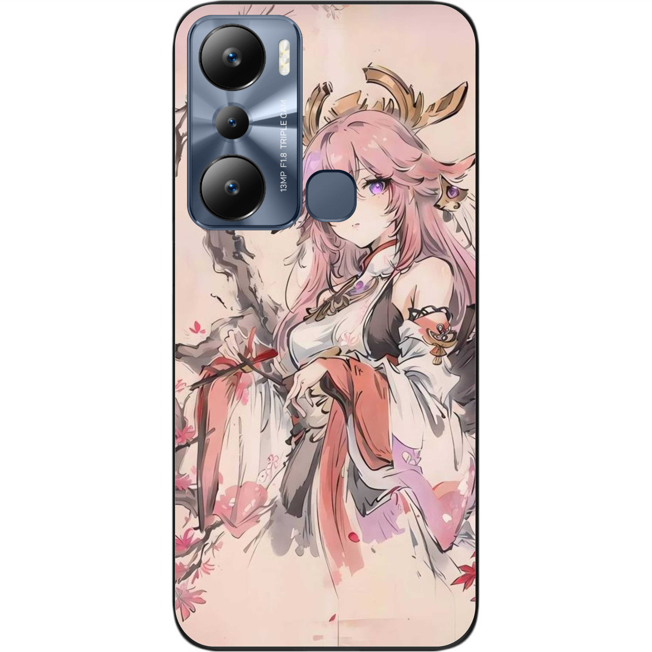 Силіконовий чохол Case для Infinix Hot 20i з картинкою Аніме Yae Miko