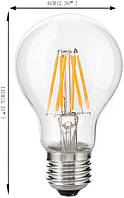 Светодиодная лампа Эдисона с возможностью затемнения, 10 Вт.