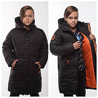 Качественная теплая зимняя подростковая куртка для мальчиков "КЕН", размеры на рост 152 - 170 ВИДЕООБЗОР!
