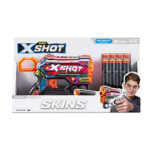 Швидкострільний бластер X-SHOT Skins Menace Mercenary (8 патронів), 36515P