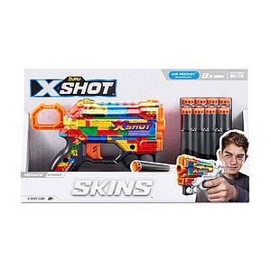 Швидкострільний бластер X-SHOT Skins Menace Striper (8 патронів), 36515N