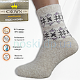 Жіночі шкарпетки зимові теплі вовняні пухнасті ангори світлі CROWN, фото 2