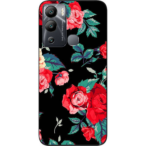 Силіконовий бампер Case для Infinix Hot 12i із зображенням Червоні троянди, фото 1