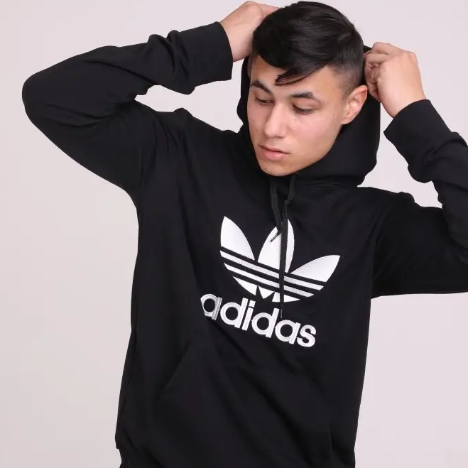 Чоловіча спортивна кофта Adidas, худі Адідас, толстовка чорна