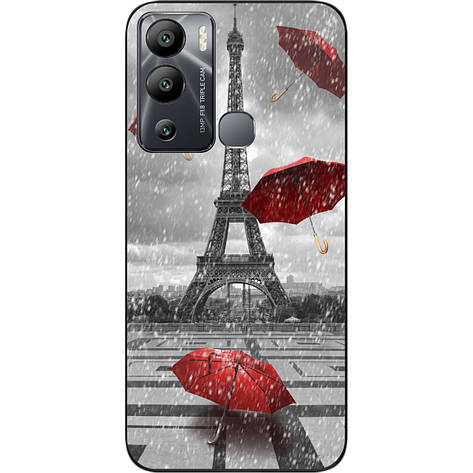 Оригінальний силіконовий чохол Case для Infinix Hot 12i з картинкою Париж, фото 1