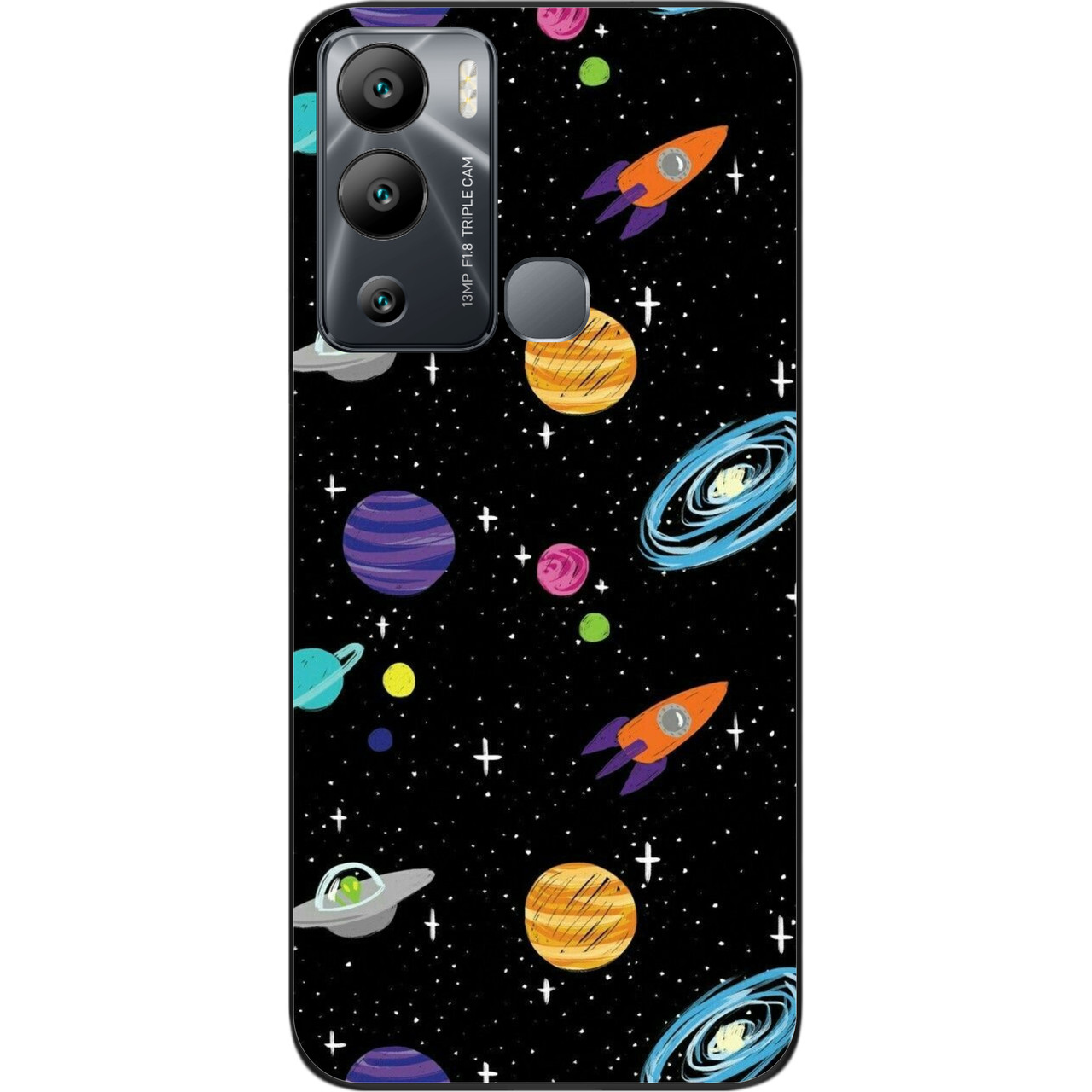 Оригінальний чохол Case для Infinix Hot 12i з картинкою Яскраві планети