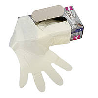 Одноразовые смотровые перчатки Flex, S, 100 шт, TPE, белые, Reflex