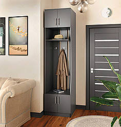 Відкрита малогабаритна міні-прихожа в маленький коридор 60 см з вішалкою і тумбою для взуття В-01 Київський Стандарт