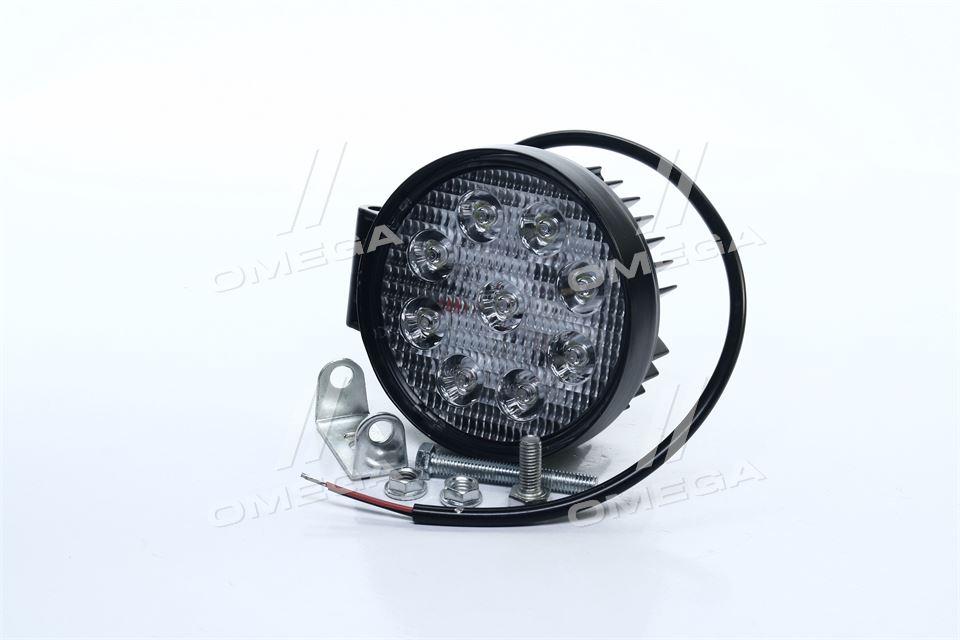 Фара LED кругла 27W, 9 ламп, 110 * 128мм, вузький проминь DK B2-27W-B SL UA59, фото 1