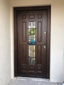 Вхідні двері SK Асторія зі склопакетом, фанера+терморозрив, вуличні комплектація Аляска