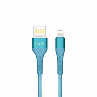 USB кабель для зарядки и передачи данных to iPhone Lightning 2.1A 1м голубой